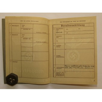 Рабочая книжка 3-й Рейх. Deutsches Reich Arbeitsbuch. Espenlaub militaria